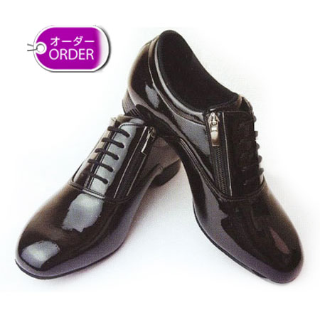 セキネ エナメル ファスナー付き モダン/ラテン兼用シューズ 615F