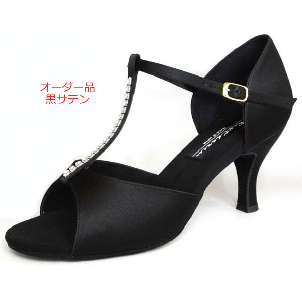 ケント ラテン　ダンスシューズ 　キャロンAT　サテン
