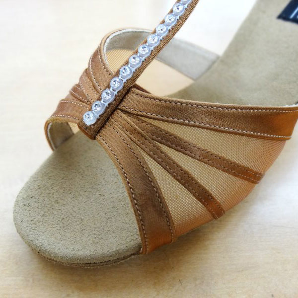 ケント ラテン　ダンスシューズ 　キャロンBTC　ハバナサテン　7cmヒール