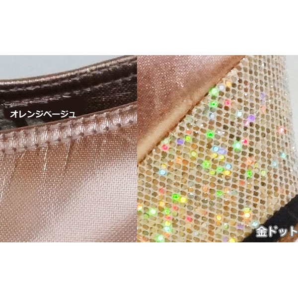 Roseris《レオノーラ》安定の3.5cmヒール　社交ダンスシューズ【オレンジベージュ】
