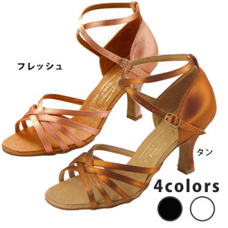 ラテンサテンシューズ 4色 CR207F
